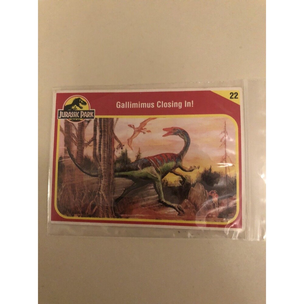 Vintage 1993 Jurassic Park Series 1 Gallimimus Closing In! Kenner Action‎ Card